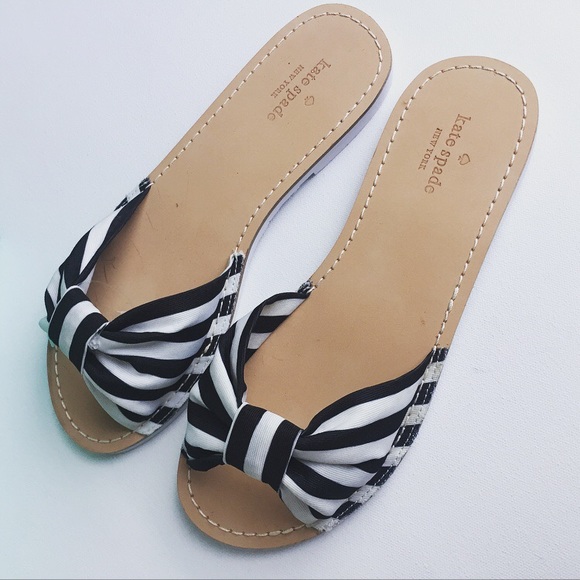 Host Pick Kate ♠️ Indi Black/White Grosgrain Shoes - Picture 4 of 5